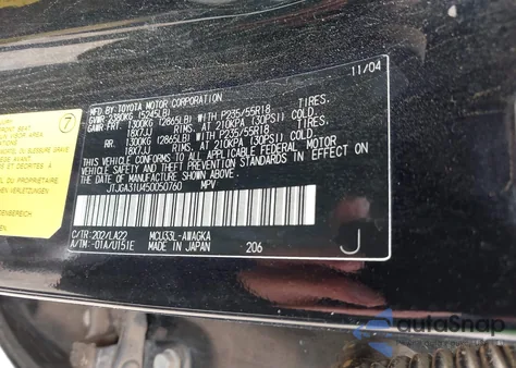 2005 Lexus Rx 330 from USA, damaged, VIN JTJGA31U450050760